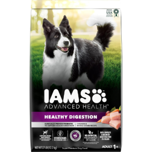 IAMS Advanced Health Adult Healthy Digestion Dry Dog Food with Real Chicken