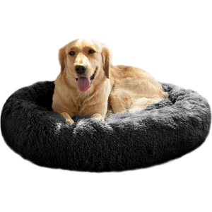 MFOX Calming Dog Bed (XL) for Medium and Large Dogs Pet Bed Donut Cuddler Up